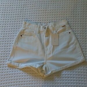 Cello Women's Cream High Waist Shorts